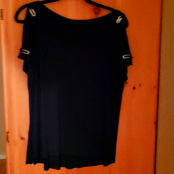 Ladies silky cold shoulder T - Picture 1 of 1